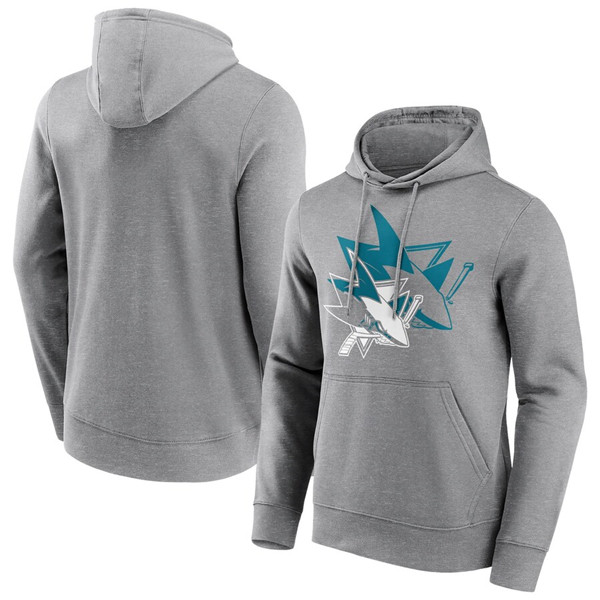 Men's San Jose Sharks Gray Overlay Hoodie